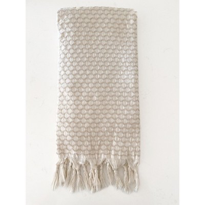 Beach Wave Beige Cotton Beach Towel - Anaya | Target