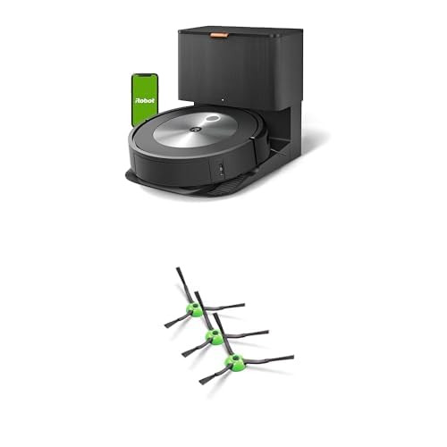 Bundle of iRobot Roomba j7+ (7550) Self-Emptying Robot Vacuum w/iRobot Roomba Authentic Replacement Parts - e, i, & j Series Edge-Sweeping Brush 3-Pack | Amazon (US)