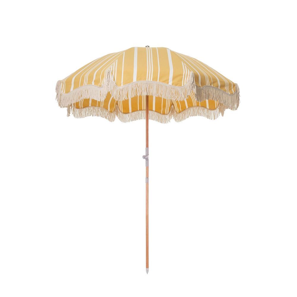 Business And Pleasure The Premium Umbrella Vintage Yellow Stripe | West Elm (US)