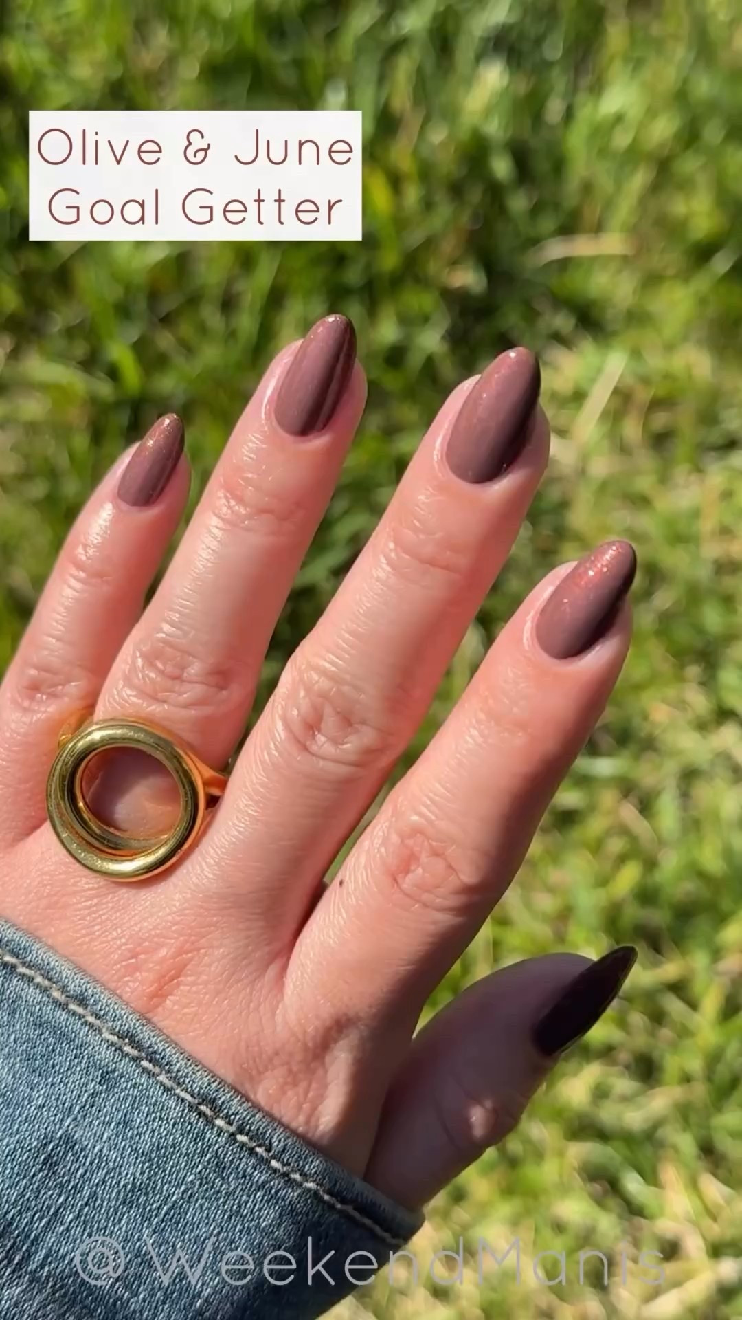 (Gifted) Goal Getter from the new @oliveandjune Fall Collection is smashing all KPIs!💅 

This shimmery golden brown has a touch of smokiness in it, making it a neutral with a fun twist. My favorite from this new drop! 😍 Would you wear this? 

💸 Want to save on your order? Use CARINA20 for 20% off first Olive and June Systems. Link in bio ♥️ I am so grateful whenever you shop through my link! 🙏 

#oliveandjune #WeekendManis #athomemani #diynailsathome #nailpolish #nailtok #nailsnailsnails #cuticlecaretips #cuticlecare #longnails #nailgrowthjourney #nailgrowth #naturalnails #nailcaretips #nailcare #hydration101 #diynailsathome #gelnails #gelmani #fallnailinspo #fallnails #oliveandjunelunchbreak #oliveandjunedreamjob #oliveandjuneimaniinmeetings #oliveandjuneclockingoutearly #oliveandjunegoalgetter #oliveandjunepowersuit #oliveandjuneletscircleback

#LTKFindsUnder50 #LTKselfcare #LTKBeauty