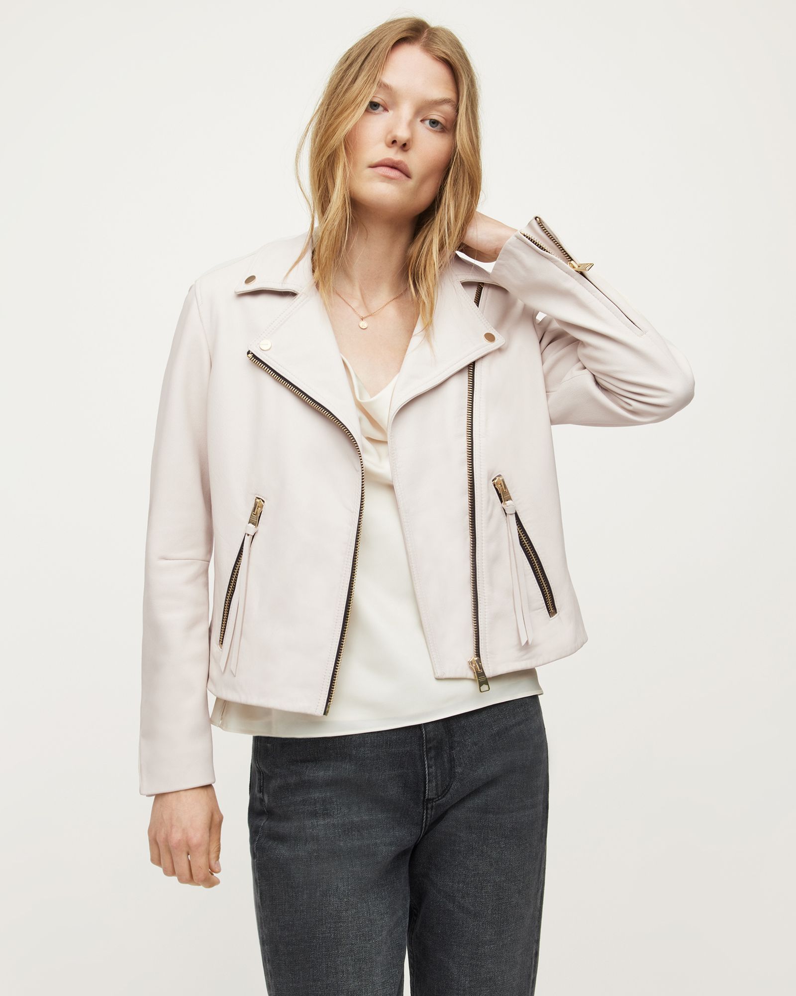 Dalby Leather Biker Jacket | AllSaints US