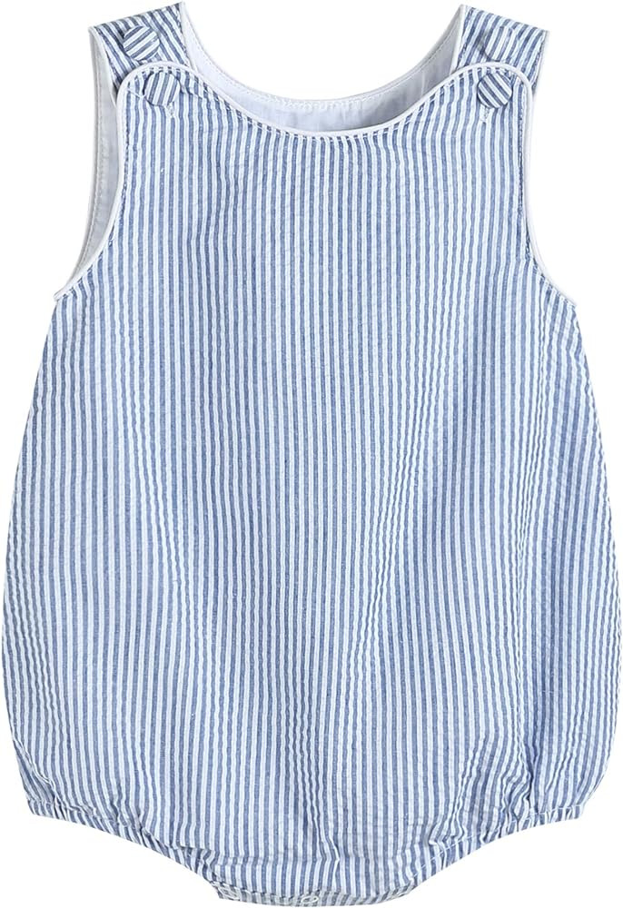 Lil cactus Baby & Toddler Boys and Girls Seersucker or Gingham One-Piece Bubble Romper | Amazon (US)