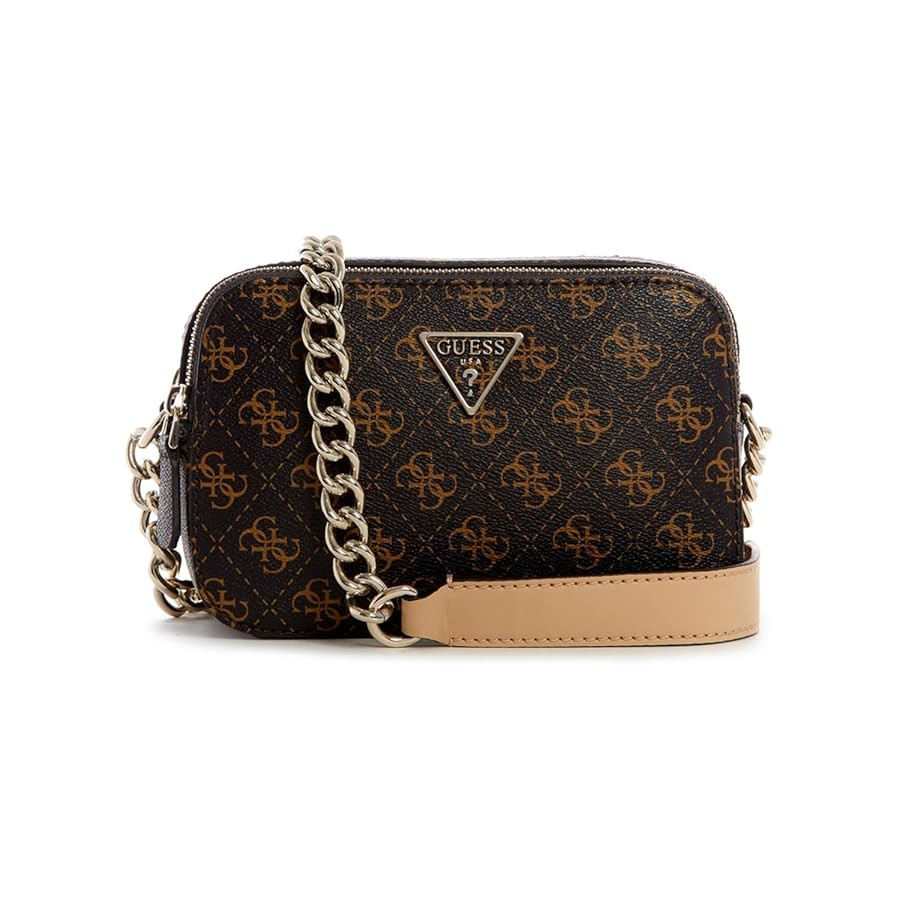 GUESS womens Noelle Crossbody Camera, Brown Logo, One Size US | Amazon (US)