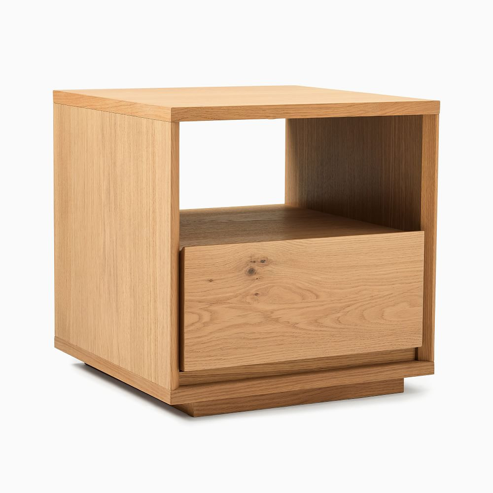 Norre 20&amp;quot; Square Open Storage Side Table, Oak, Blonde | West Elm (US)