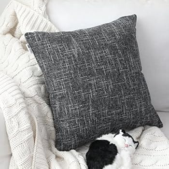 Kevin Textile Soft Solid Lined Linen Pillow Cover Durable Pillowcase Fashion Striped Star Cushion Co | Amazon (US)