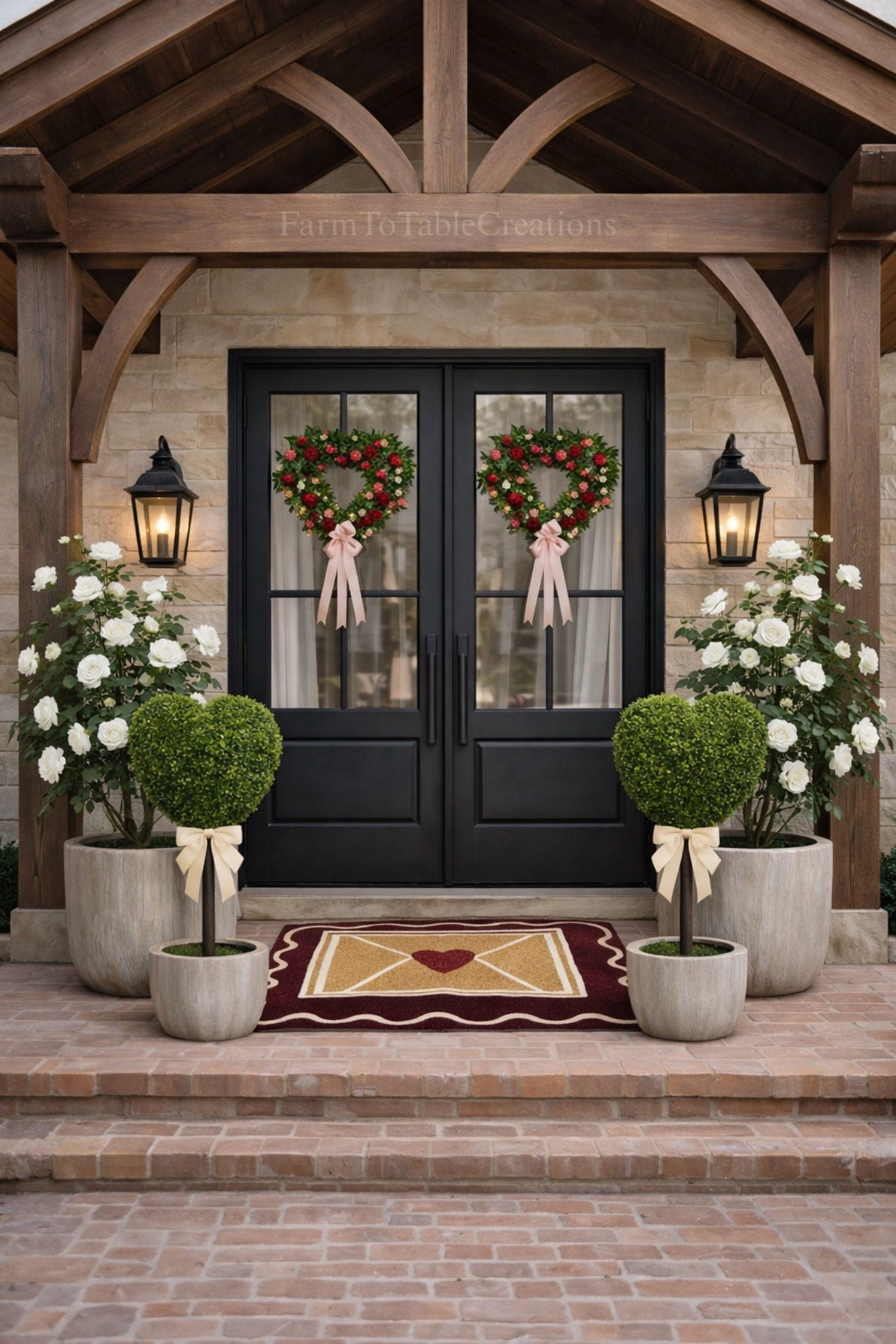 Valentine’s Front Porch Decor with Heart Topiaries, Wreaths & Layered Doormats

Sharing a beautiful Valentine’s front porch look featuring heart-shaped boxwood topiaries, matching heart wreaths, and layered Valentine doormats from My Texas House at Walmart. The neutral stone planters and realistic white rose trees are from Amazon and add a clean, elevated touch that works well beyond the season. This setup is a great example of how a few statement pieces can instantly refresh an entryway for Valentine’s Day while keeping it classic and inviting.

#frontporchdecor #valentinesdecor #topiary #wreath #doormat #entrywaydecor #outdoorplanters #porchdecor #seasonaldecor #outdoorentry #homedecor #amazonfinds #walmartfinds

#LTKFindsUnder50 #LTKHome #LTKSaleAlert