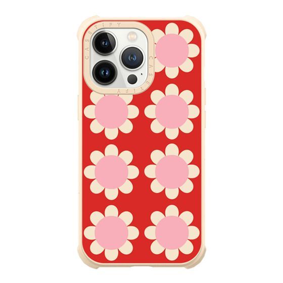 Retro Floral Red and Pink | Casetify (Global)