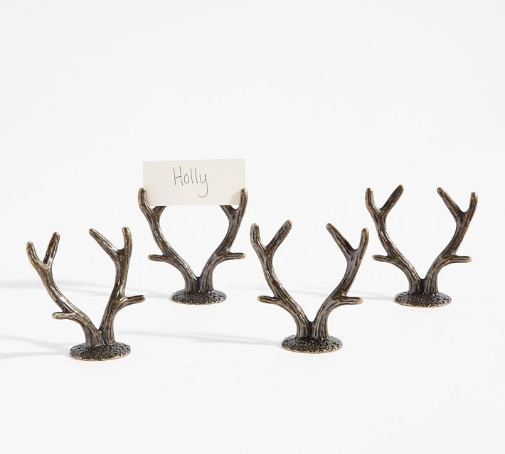 Antler Metal Place Card Holders - Set of 4 | Pottery Barn (US)