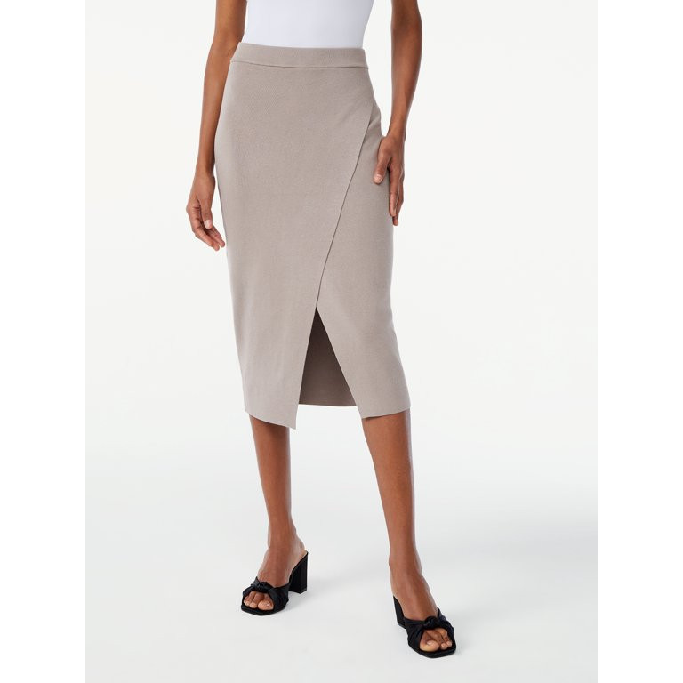 Scoop Women's Slit Midi Skirt | Walmart (US)