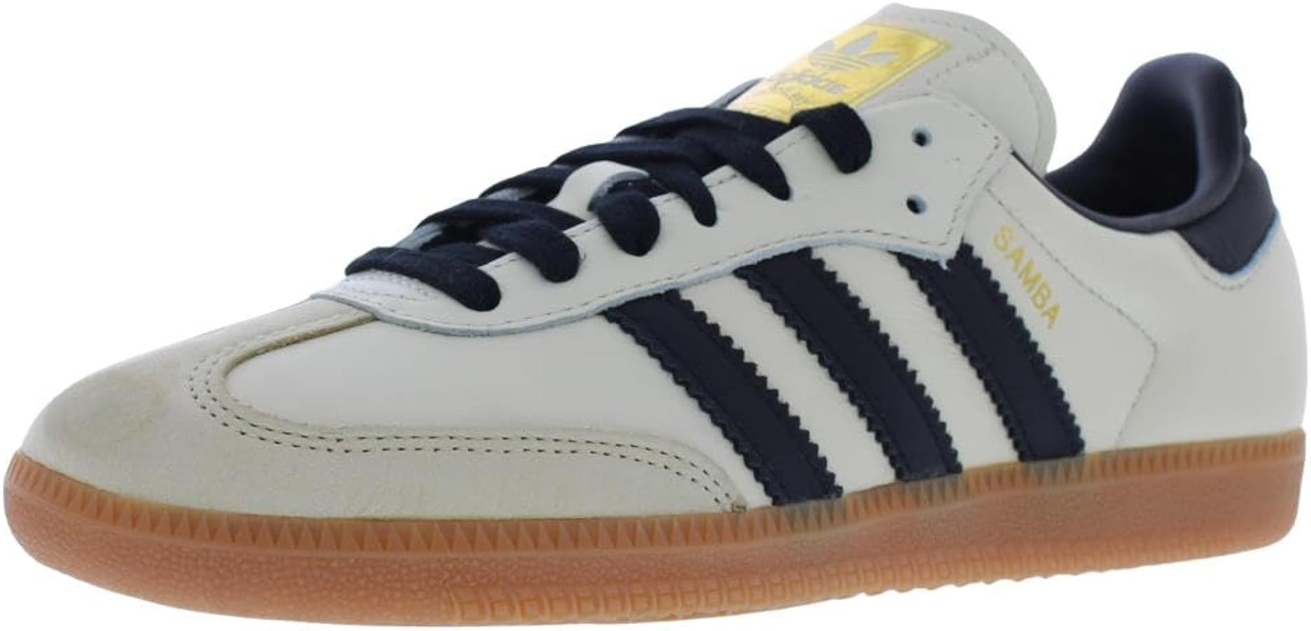 adidas Samba OG Womens Shoes Size 8, Color: Cream White/Core Black/Sand Strata | Amazon (US)