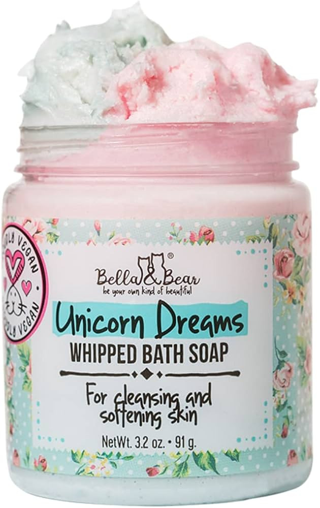 Bella & Bear Unicorn Dreams Whipped Bath Soap - Travel Size 3.2oz mango & pineapple with a hint o... | Amazon (US)