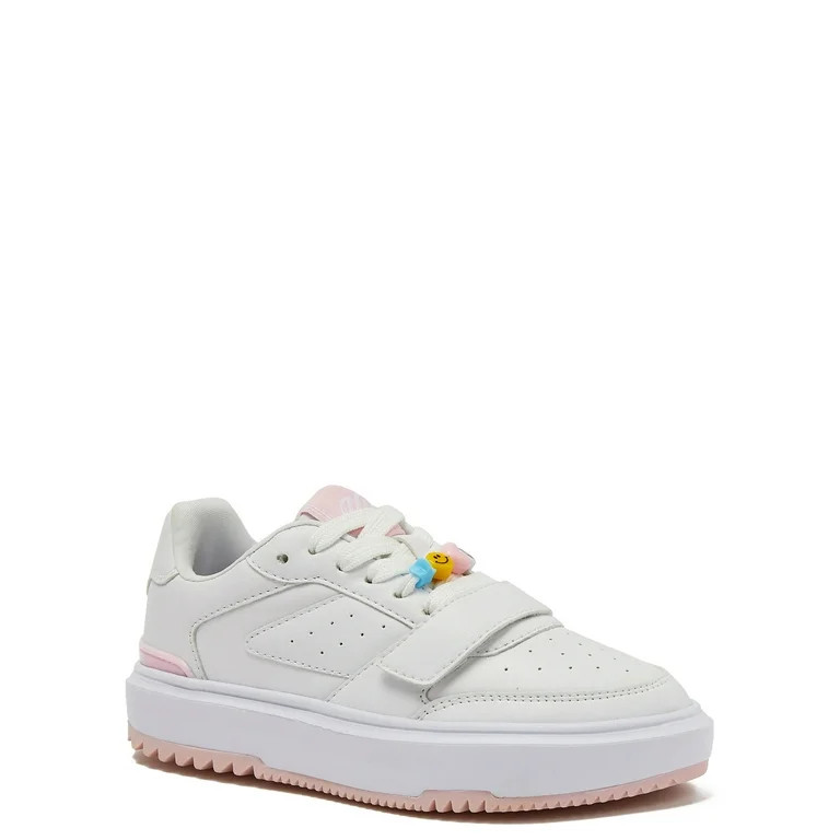 Justice Little Girl & Big Girl Beaded Low Court Sneaker, Sizes 13-6 - Walmart.com | Walmart (US)