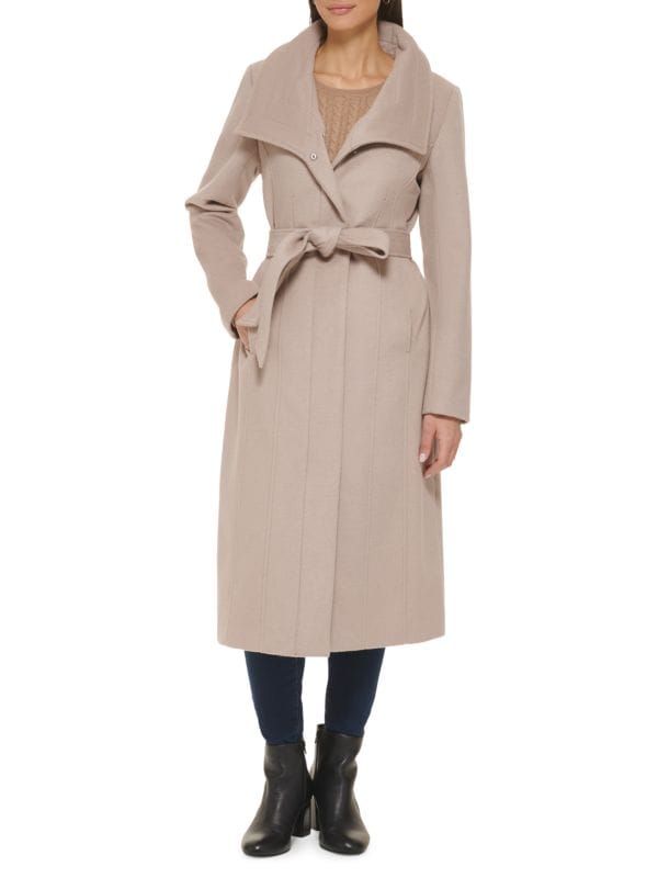 Cole Haan Wool Blend Zip Up Coat on SALE | Saks OFF 5TH | Saks Fifth Avenue OFF 5TH