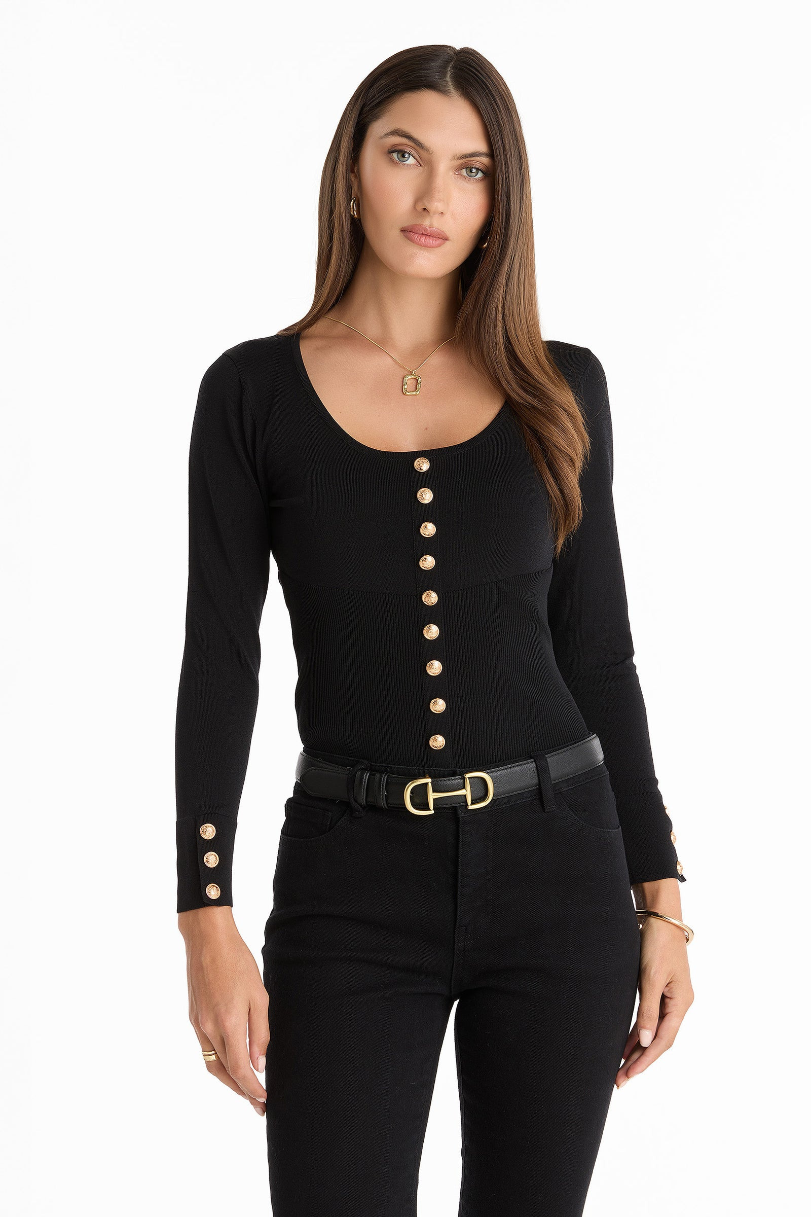 Edie Knit Top - Black | The Noli Shop