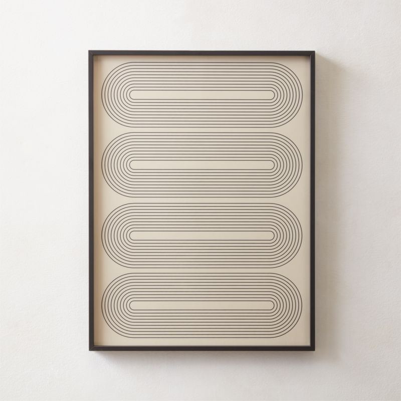 'Gia I' Modern Abstract Wall Art in Black Frame 18"x24" + Reviews | CB2 | CB2