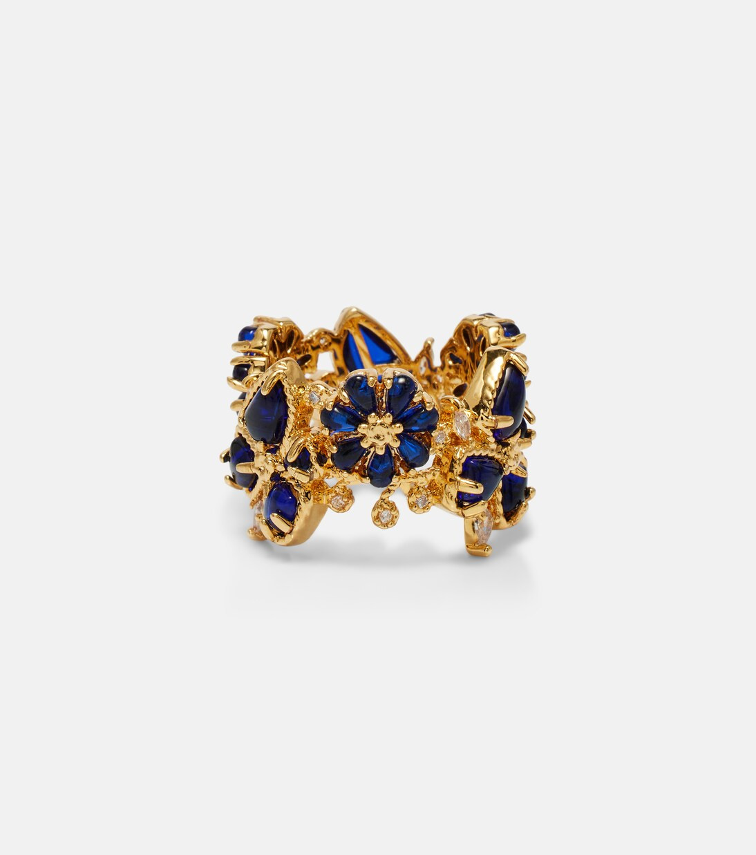 Bloom Band embellished gold-plated ring | Mytheresa (US/CA)