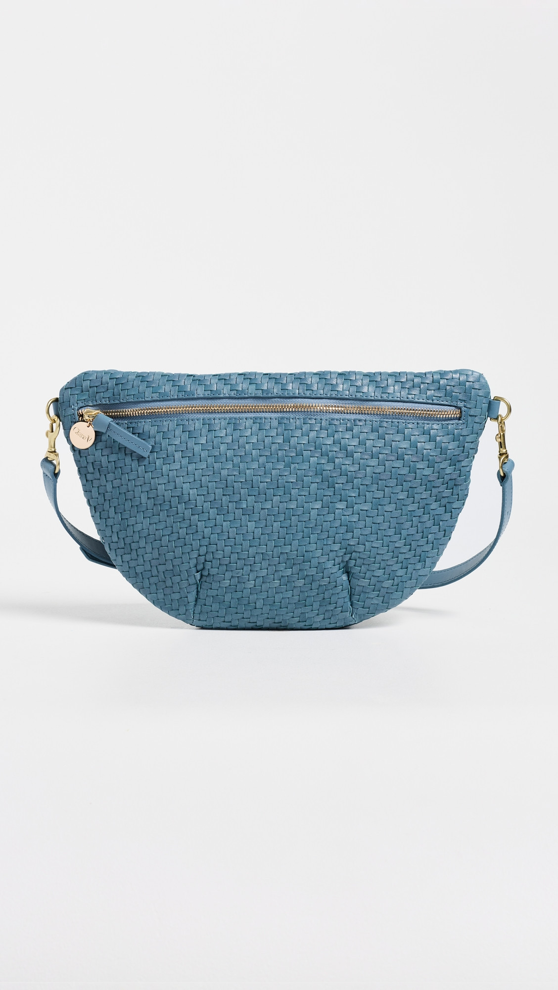 Clare V. Grande Fanny Woven Belt Bag Desert Blue One Size | Shopbop