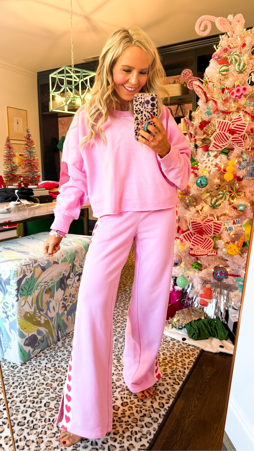 color me Cupid! the sweetest heart sweatshirt and pant duo ever • wearing small in top and XS in pants! 

#LTKFindsUnder50 #LTKHoliday #LTKSeasonal
