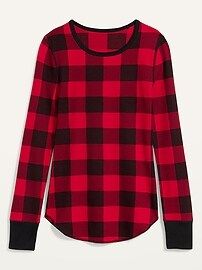 Printed Thermal-Knit Long-Sleeve Tee for Women | Old Navy (US)