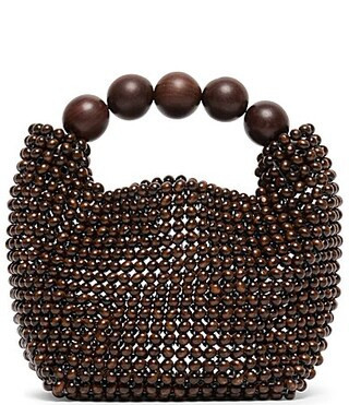 Dolce Vita Clover Wooden Beaded Top Handle Clutch - Chocolate | Dillard's