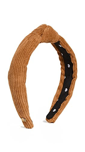 Lele Sadoughi Women's Corduroy Slim Knotted Headband, Camel, Brown, Tan, One Size | Amazon (US)