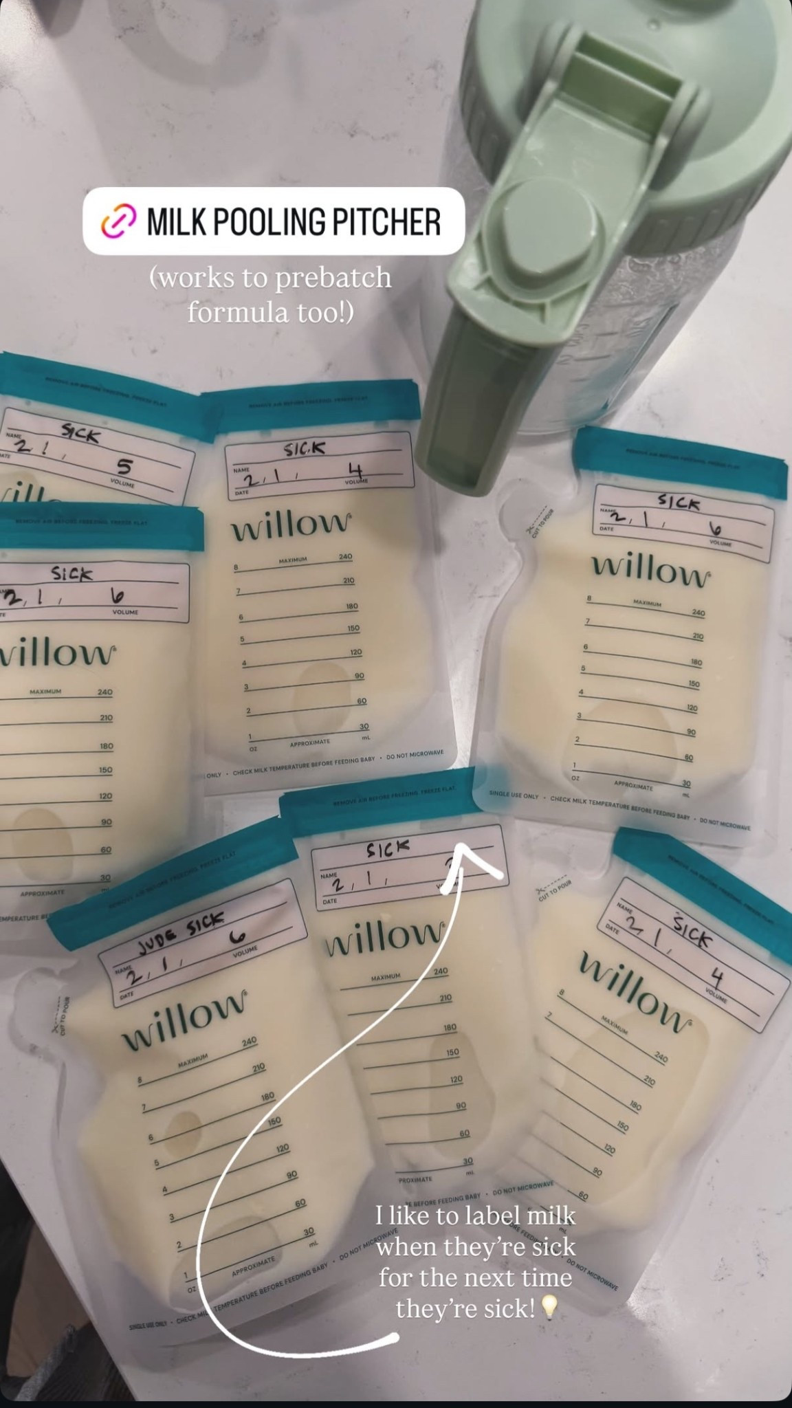 Using this milk pooling pitcher to store pumped milk!! Works for prebatching formula too 

#LTKBaby #LTKmomlife