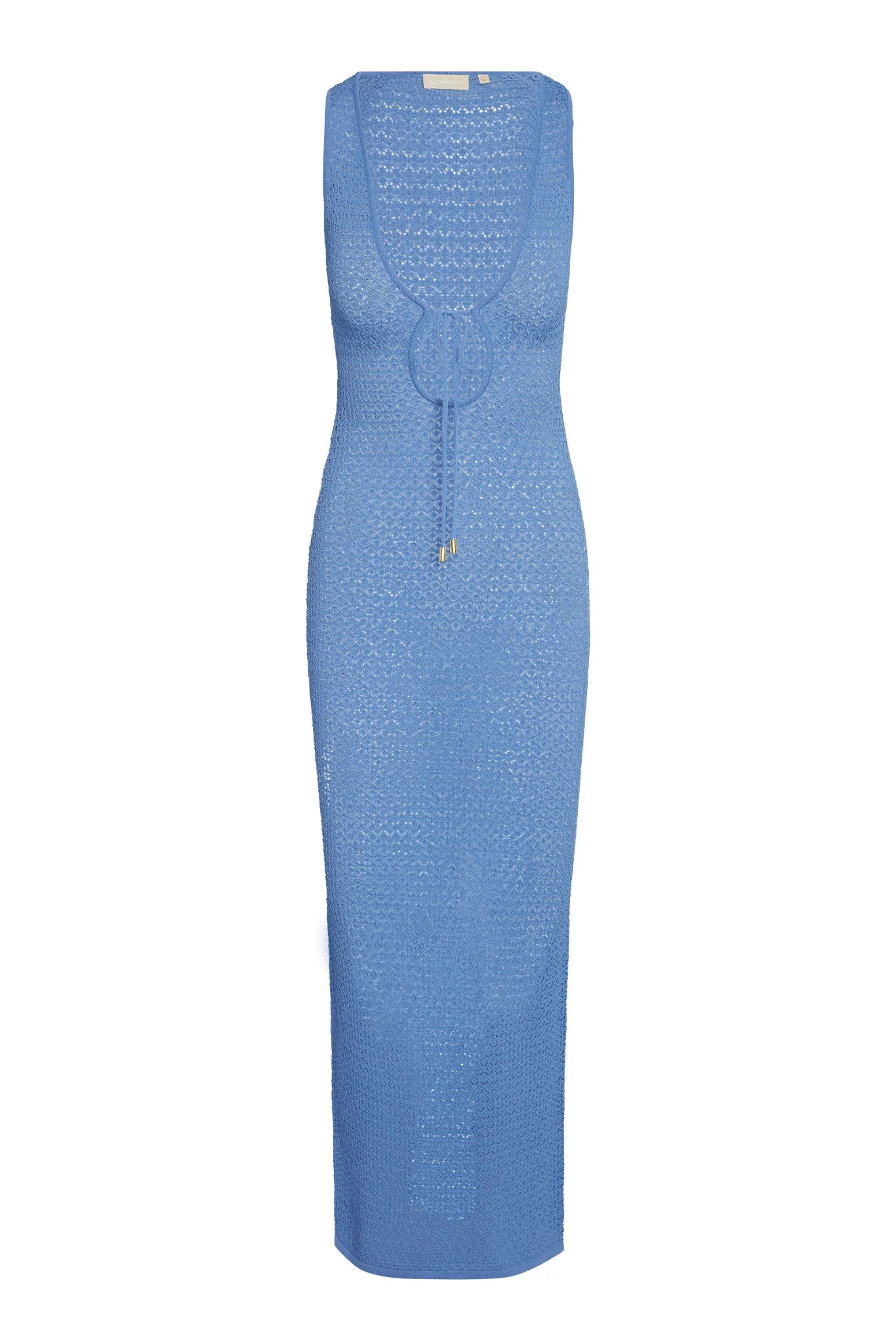 Monte Carlo Tie Dress - Azure Lace Crochet | Monday Swimwear