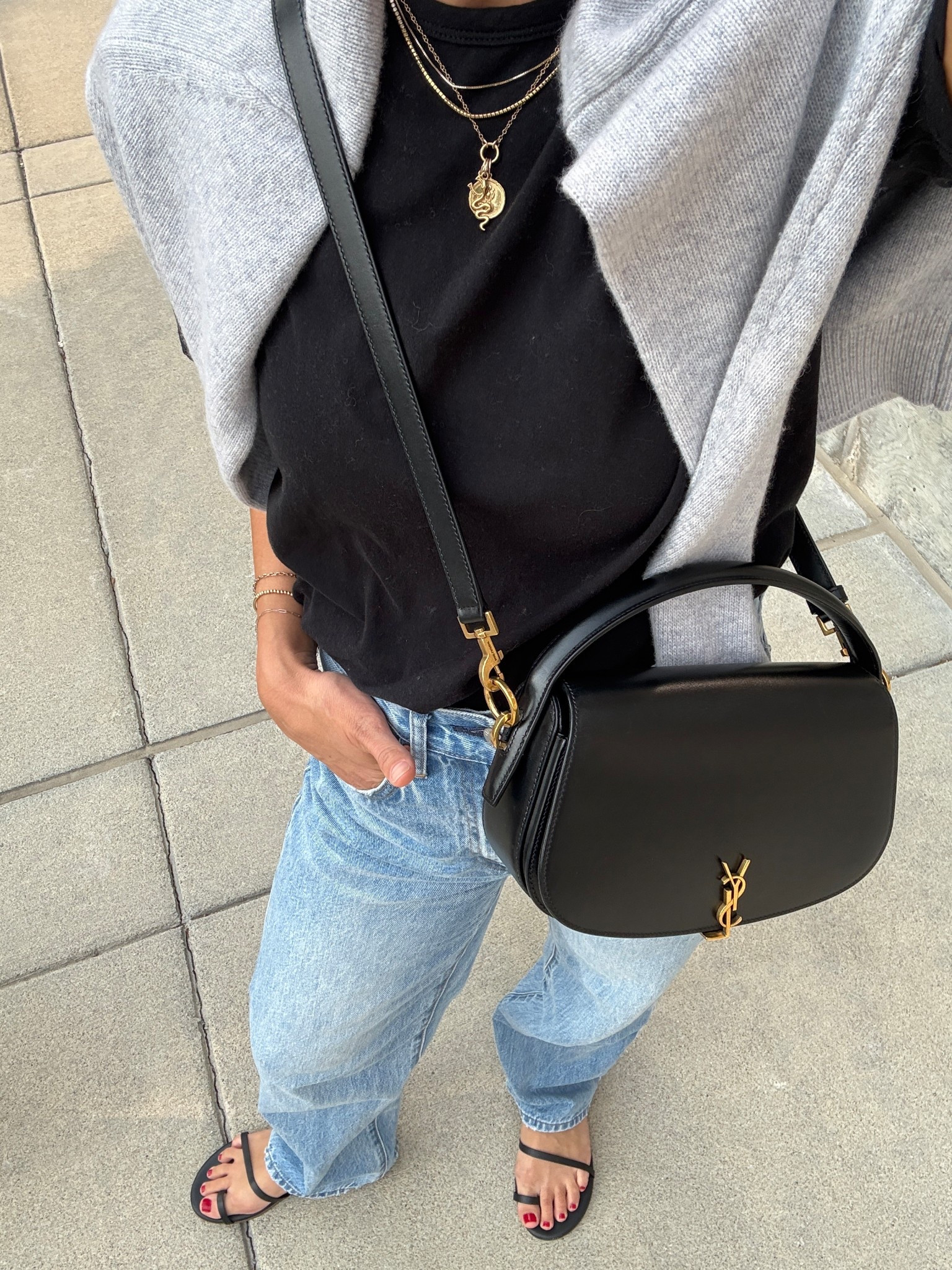 Wearing 25/regular jeans (sized down one), small tee, small cashmere sweater, sandals tts 

#LTKFindsUnder100 #LTKStyleTip #LTKOver40