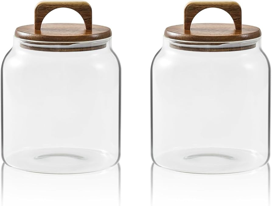 Sweejar Glass Jars for Laundry Room Organization, Half-Gallon Laundry Pods Container, Glass Food ... | Amazon (US)