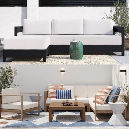 Contemporary durable outdoor sectionals that are perfect for your warmer day gatherings. #outdoorliving #outdoorsrctional

#LTKSeasonal #LTKhome