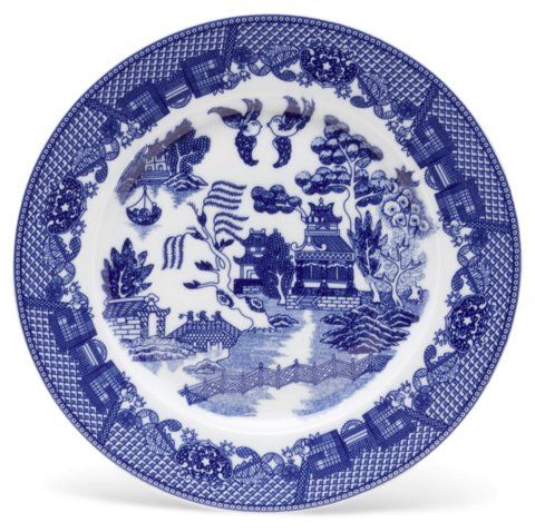 11" Willow Plate, Blue/White | One Kings Lane