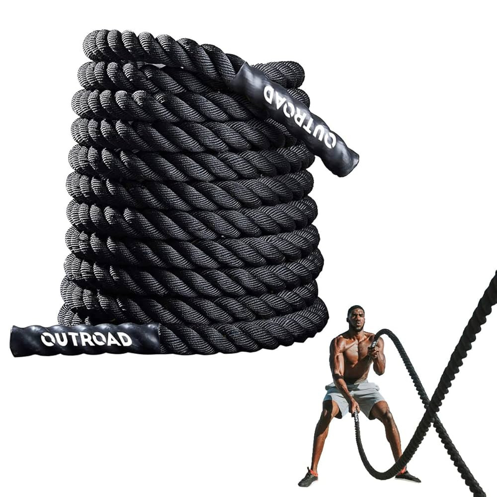 Outroad Battle Rope, 1.5" Diameter 30ft Poly Dacron Workout Exercise Training Heavy Rope, Workout... | Amazon (US)
