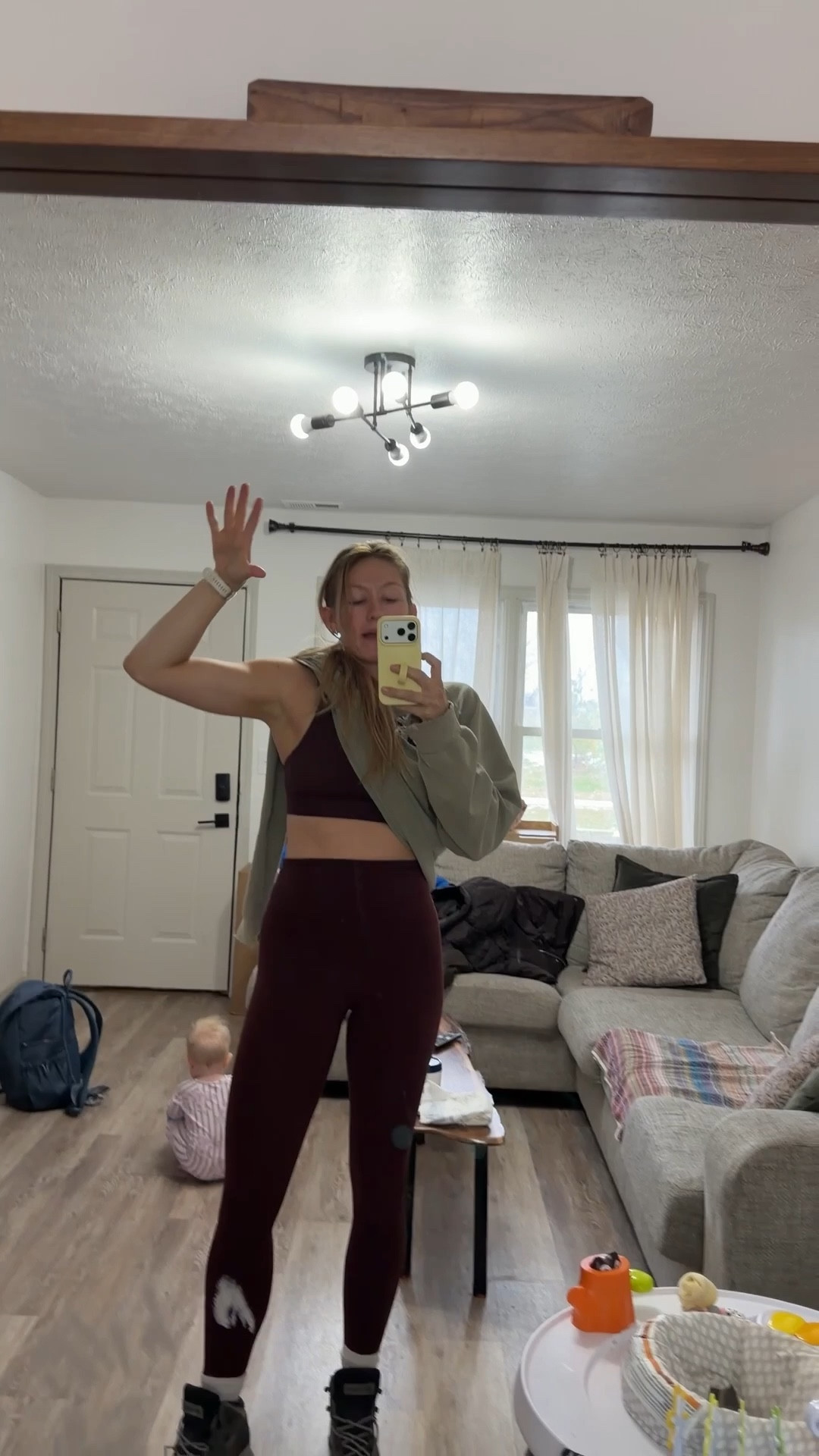 Favorite sports bra and leggings to run and do high intensity workouts with!

I am a medium a-c  sports bra and small tall in bottoms!