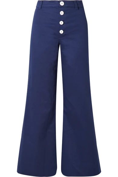 Novak cropped cotton-blend wide-leg pants | NET-A-PORTER (US)