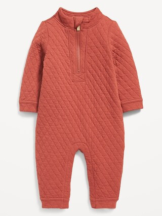 Unisex Long-Sleeve Quilted One-Piece for Baby | Old Navy (US)