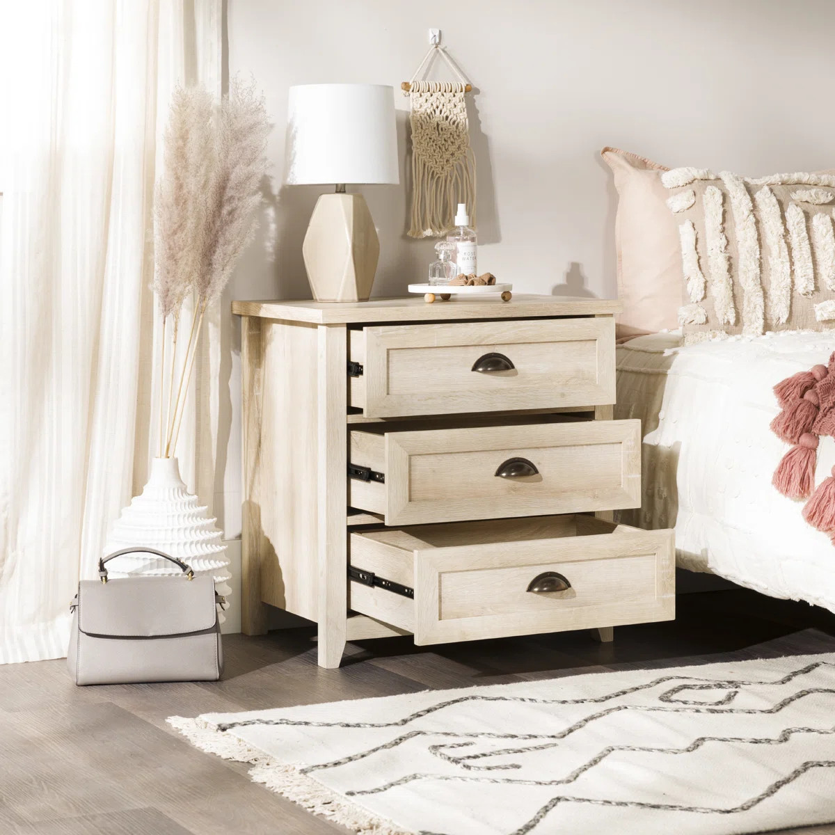 Bevyn Classic Framed 3-Drawer Nightstand | Wayfair North America