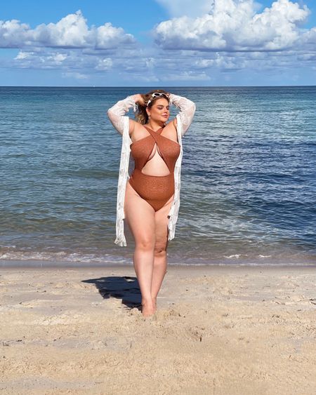 My fav swimsuit at the moment I am a size 14 and I wear XL on this swimwear.  

#LTKcurves #LTKbeauty