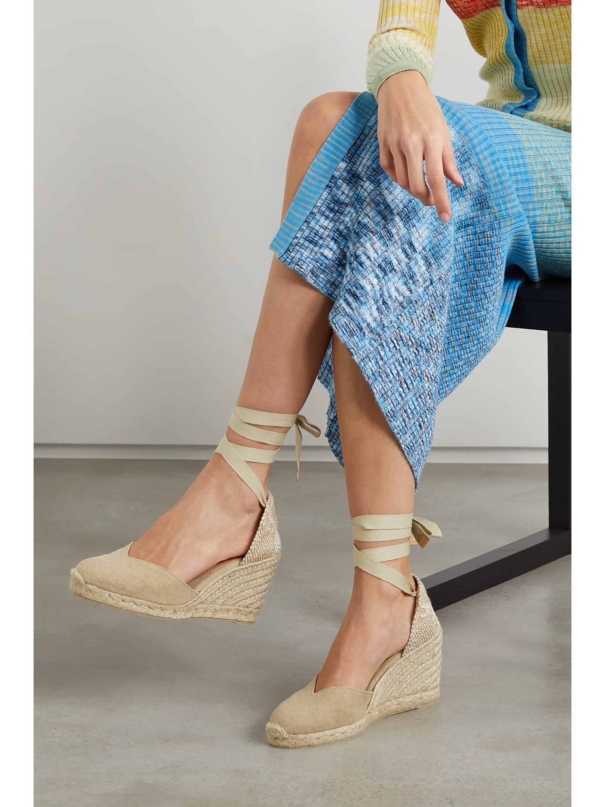 CASTAÑERChiara 80 canvas wedge espadrilles | NET-A-PORTER (US)
