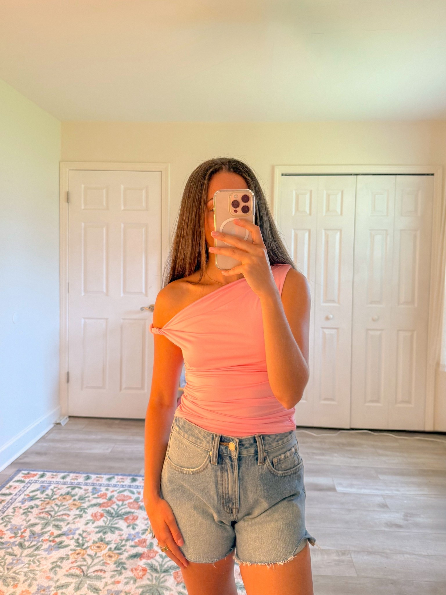 going out tops for summer, summer outfit ideas, summer outfit inspo, off the shoulder top, Abercrombie denim 90s cutoff shorts

#LTKFindsUnder50 #LTKSummerEdit