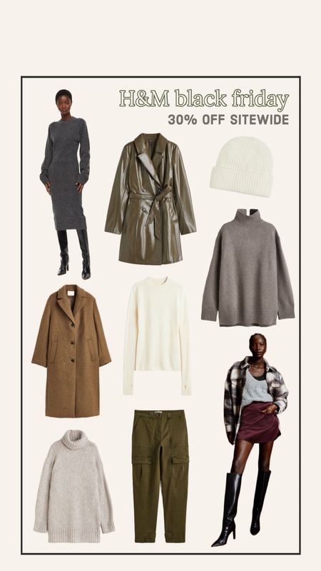 H&M Black Friday Sale - 30% off everything!
coat, trench coat, sweater dress, cargo pants, cashmere sweater, wool beanie

#LTKstyletip #LTKunder100 #LTKCyberweek