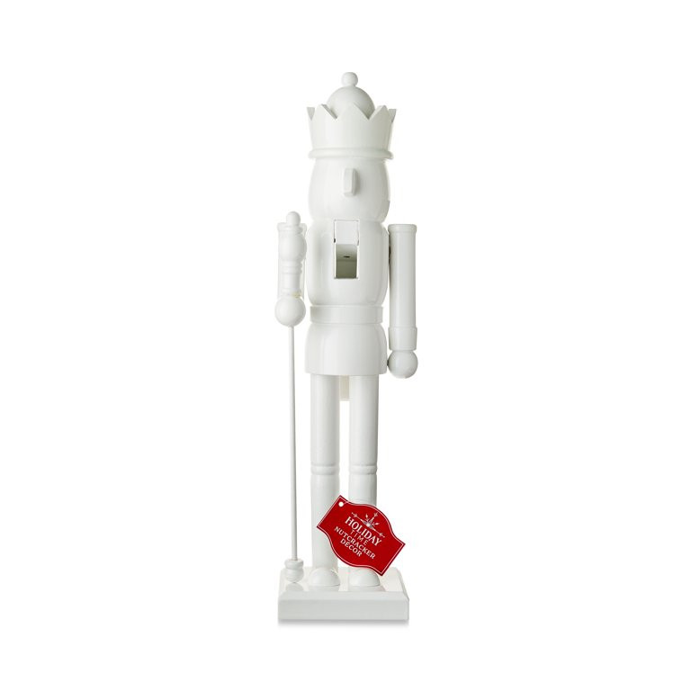 White Wooden Nutcracker Tabletop Decoration, 14.76 in, by Holiday Time | Walmart (US)