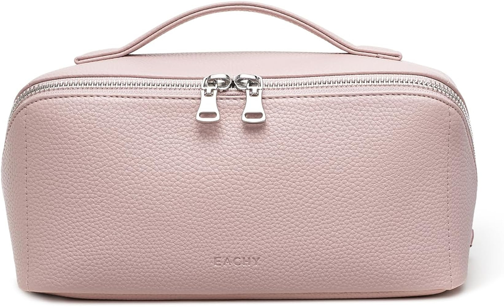 EACHY Travel Makeup Bag, Lychee Large Capacity Cosmetic Bag for Women, Open Flat Toiletry Bag wit... | Amazon (US)