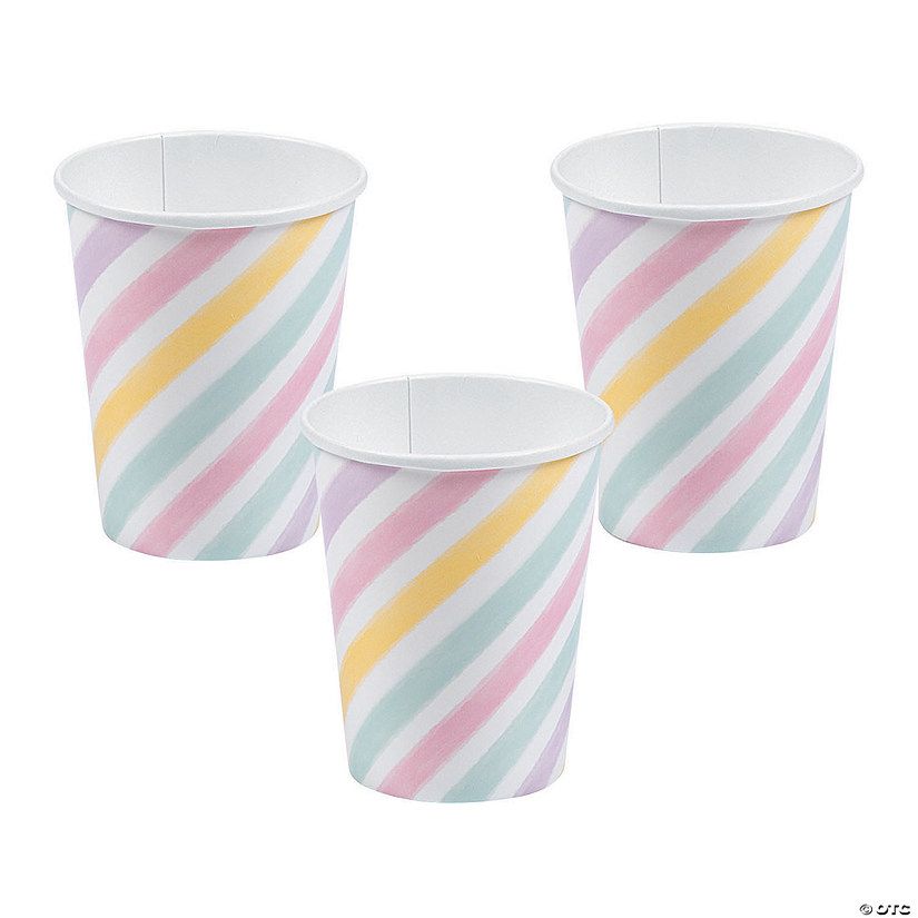 Sparkle Unicorn Pastel Lined Paper Cups - 8 Pc. | Oriental Trading Company
