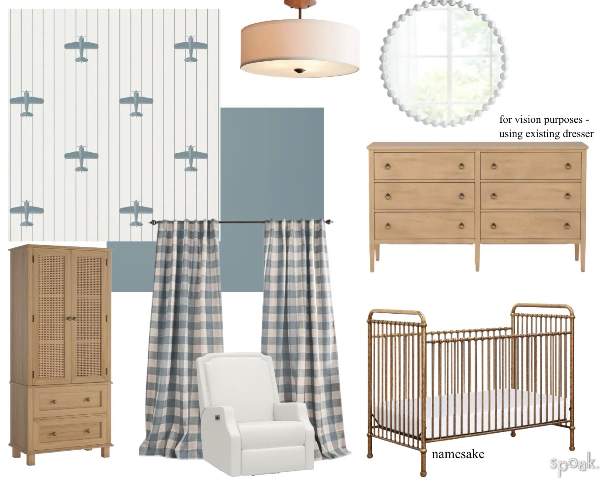 Hits different when it’s the mood board for your baby boy’s nursery 🩵 

#boynursery 

#LTKFamily #LTKBaby #LTKHome