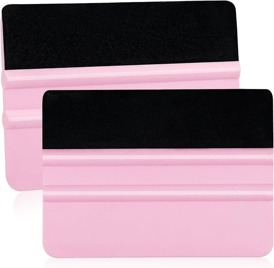 WRAPXPERT Squeegee for Vinyl,2Pack Pink Felt Squeegee,Vinyl Scraper Tool for Crafting Vinyl Appli... | Amazon (US)