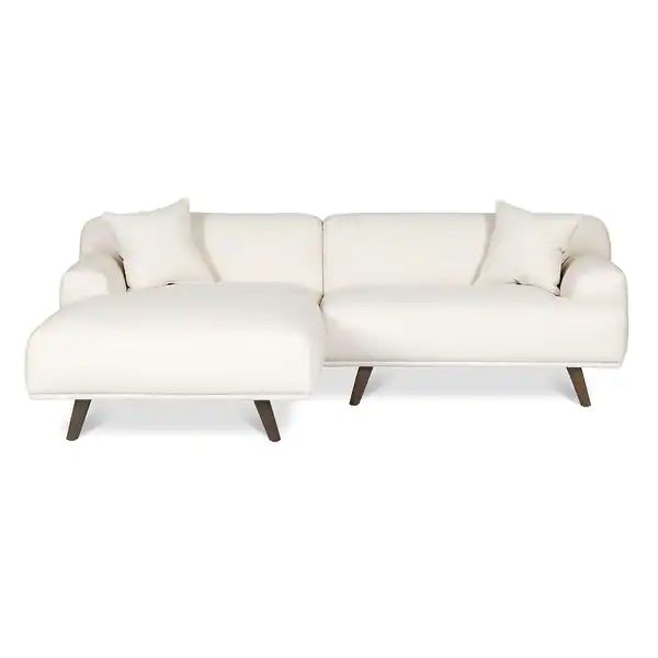 Poly and Bark Mineta Sectional Sofa - Birch White - Left Facing | Bed Bath & Beyond