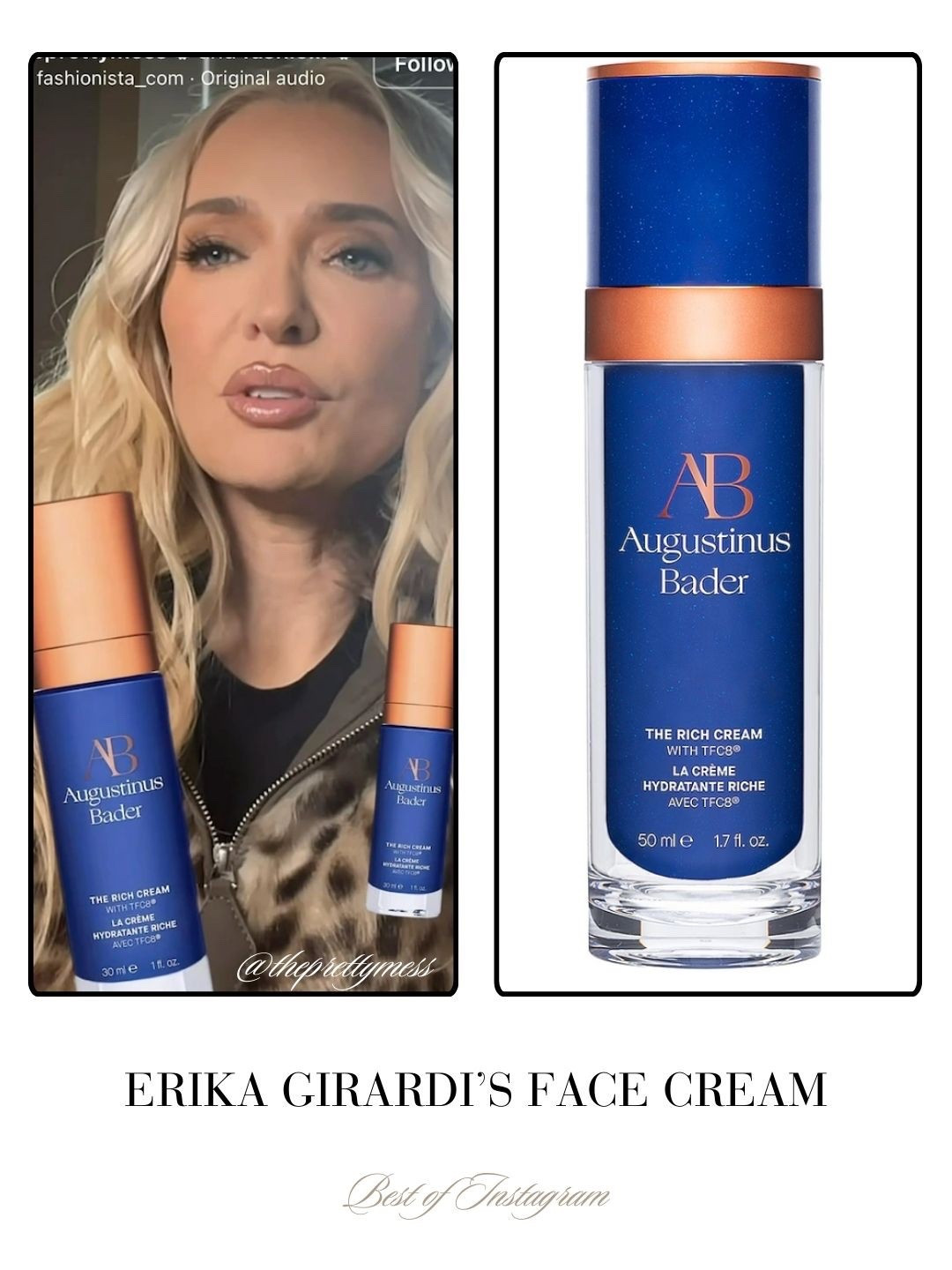 Erika Girardi’s Face Cream 📸 = @theprettymess