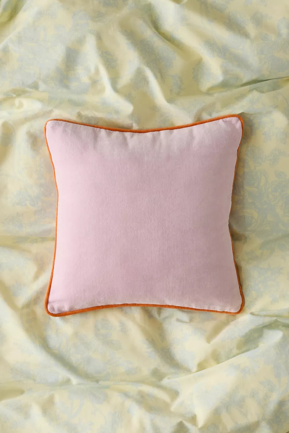 Piped Velvet Throw Pillow | Urban Outfitters (US and RoW)