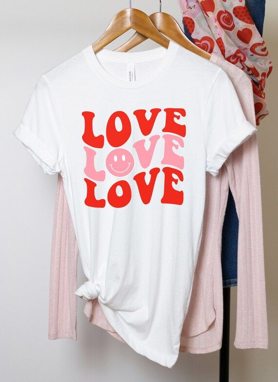 Valentines Day Tee Shirt  Love Shirt  Valentines Day Gift | Etsy | Etsy (US)