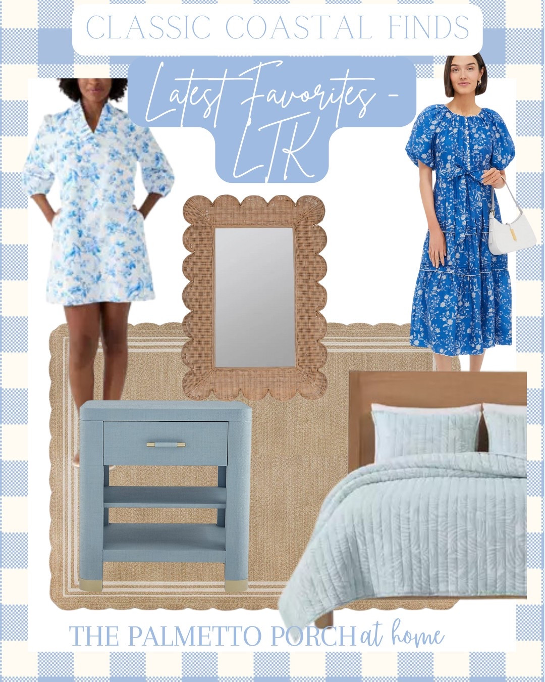 Latest classic coastal home decor & fashion/dress favorites | blue & white